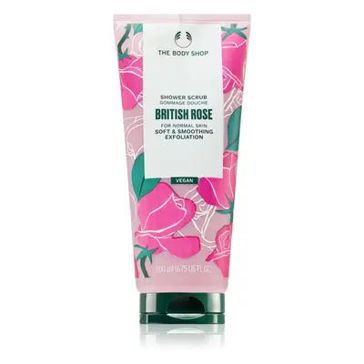 The Body Shop British Rose Shower Scrub gommage doux corps arôme rose