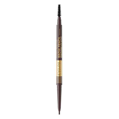 Eveline Cosmetics Micro Precise crayon sourcils waterproof avec brosse en teinte Dark Brown