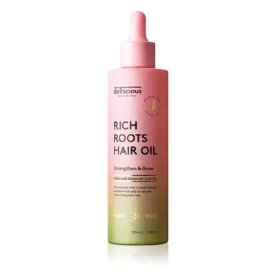 delhicious RICH ROOTS AMLA & ROSEMARY HAIR OIL huile hydratante et apaisante pour cuir chevelu s