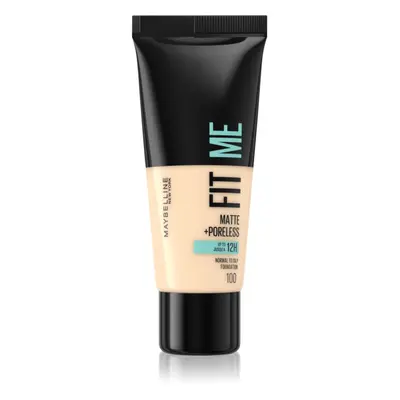 MAYBELLINE NEW YORK Fit Me! Matte+Poreless fond de teint matifiant pour peaux normales à grasses