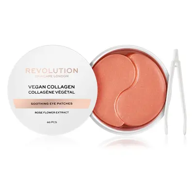 Revolution Skincare Rose Gold Vegan Collagen masque hydrogel contour des yeux avec effets apaisa