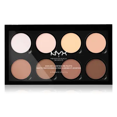 NYX Professional Makeup Highlight & Contour PRO palette contouring