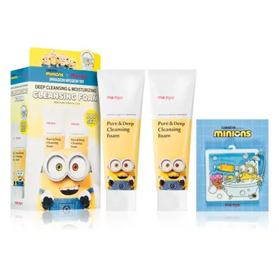 ma:nyo Minions Pure & Deep Cleansing Foam Duo Set coffret cadeau pour un nettoyage parfait du vi