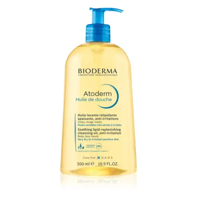 Bioderma Atoderm Shower Oil huile de douche extra nourrissante et apaisante pour peaux sèches et