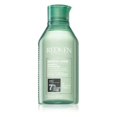 Redken Amino Mint shampoing nettoyant doux pour cheveux qui deviennent gras très vite