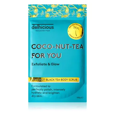 delhicious COCO-NUT-TEA FOR YOU COCONUT BLACK TEA gommage hydratant corps pour peaux sèches et s