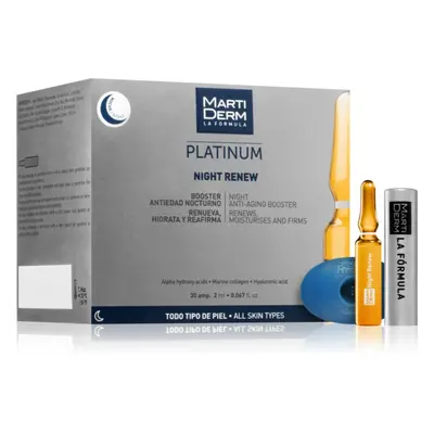 MartiDerm Platinum Night Renew sérum peeling exfoliant en ampoules