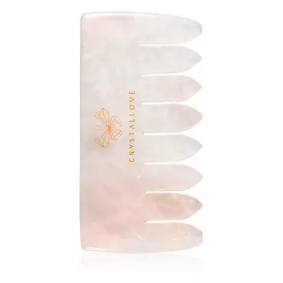 Crystallove Rose Quartz Comb accessoire de massage pour cheveux et corps