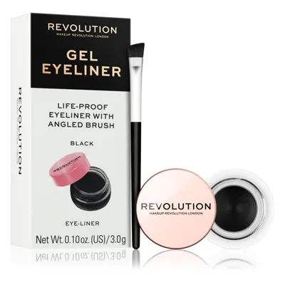 Makeup Revolution Gel Eyeliner Pot eyeliner gel avec pinceau teinte Black