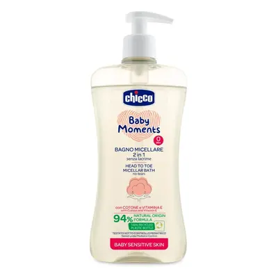 Chicco Baby Moments Sensitive shampoing micellaire corps et cheveux