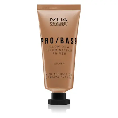 MUA Makeup Academy PRO/BASE Glow Dew base de teint illuminatrice teinte Spark