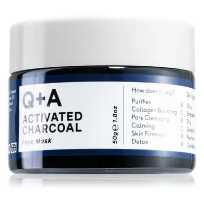 Q+A Activated Charcoal masque visage détoxifiant au charbon actif