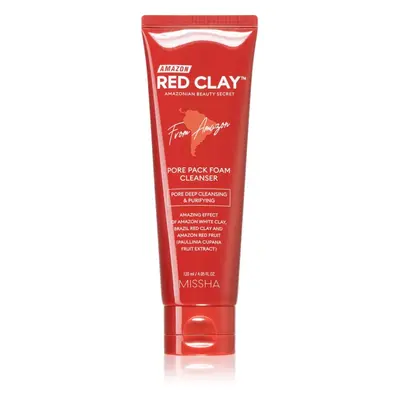 Missha Amazon Red Clay™ mousse nettoyante en profondeur à l'argile