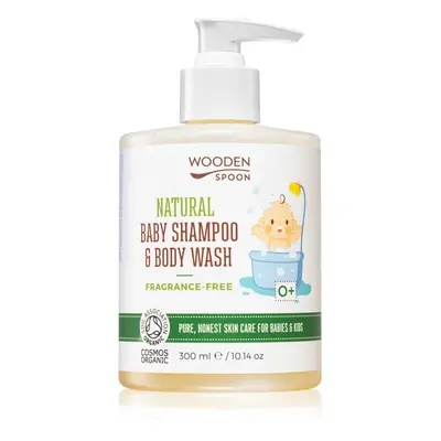 WoodenSpoon Natural shampoing et gel de douche pour enfant sans parfum