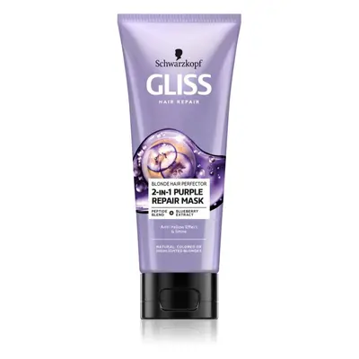 Schwarzkopf Gliss Blonde Hair Perfector masque cheveux régénérant pour les cheveux avec décolora