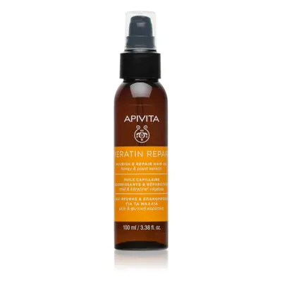 Apivita Keratin Repair Nourish Repair Hair Oil huile cheveux pour cheveux secs et abîmés