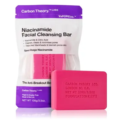 Carbon Theory Facial Cleansing Bar Niacinamide savon nettoyant visage Pink