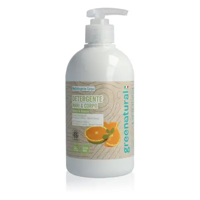 Greenatural Liquid Soap savon liquide mains et corps Mint and Orange