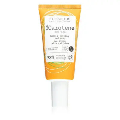 FlosLek Laboratorium Beta Carotene crème yeux anti-enflures et anti-rides à la caféine