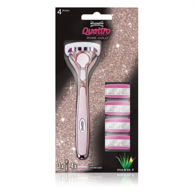 Wilkinson Sword Quattro for Women Rose Gold rasoir féminin + lames de rechange