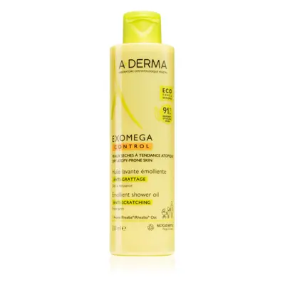 A-Derma Exomega Control Huile Lavante Émolliente huile de douche adoucissante pour peaux sèches 