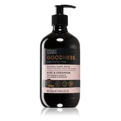 Baylis & Harding Goodness Rose & Geranium savon liquide naturel mains