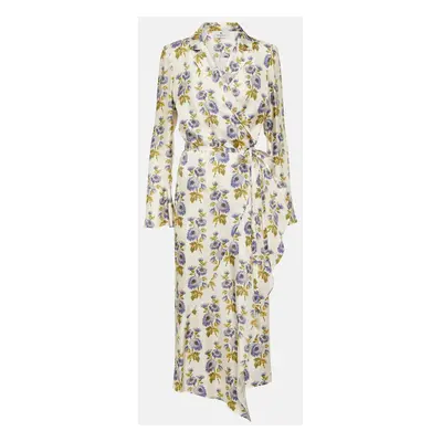 Etro Robe portefeuille midi en soie et coton