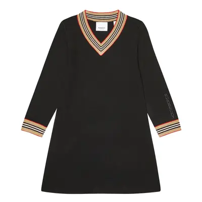 Burberry Kids Robe pull Icon Stripe en laine mélangée