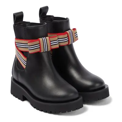 Burberry Kids Bottines en cuir