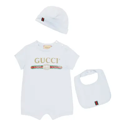 Gucci Kids Bébé - Ensemble body, bavoir et bonnet en coton