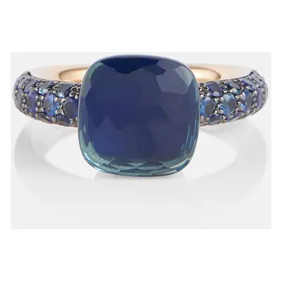 Pomellato Bague Nudo en or rose et blanc 18 ct et topaze bleue de Londres