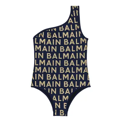 Balmain Kids Maillot de bain asymétrique à logo