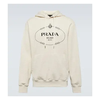 Prada Sweat-shirt à capuche en coton à logo