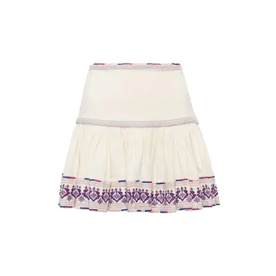 Marant Etoile Mini-jupe Tyruss brodée en coton