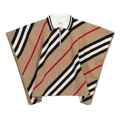 Burberry Kids Cape Icon Stripe en laine mélangée