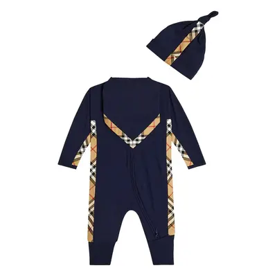 Burberry Kids Bébé - Ensemble grenouillère, bonnet et bavoir