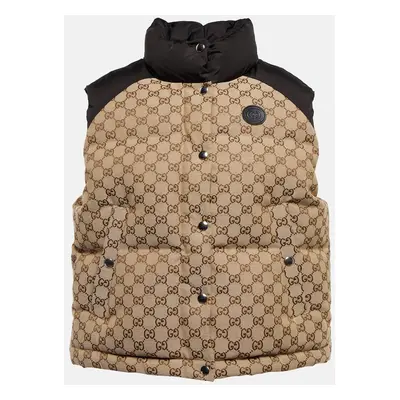 Gucci Veste doudoune sans manches en toile de coton GG