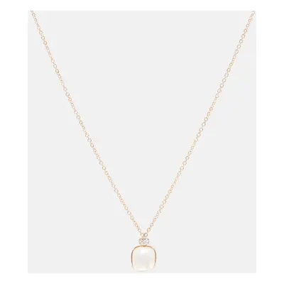 Pomellato Collier Nudo en or rose et blanc 18 ct, topaze, nacre et diamants