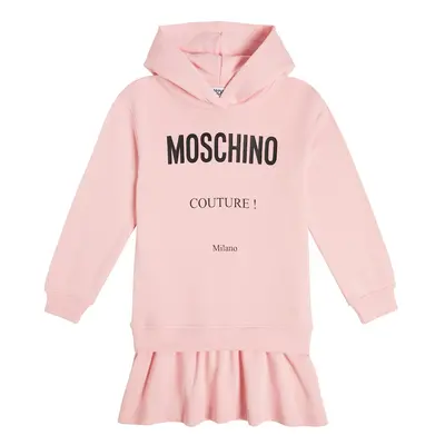 Moschino Kids Robe sweat-shirt en coton à logo