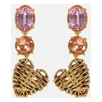 Oscar de la Renta Boucles d'oreilles Rattan Heart