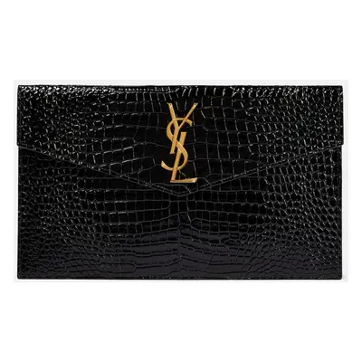 Saint Laurent Pochette Uptown en cuir verni