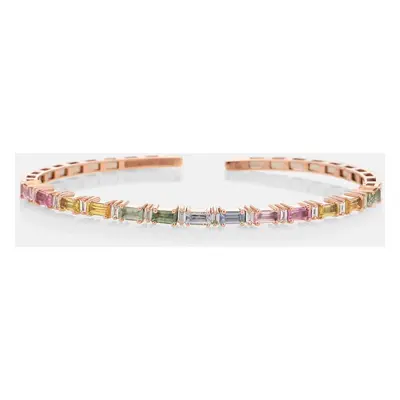 Suzanne Kalan Bracelet Pastel Fireworks en or rose 18 ct, diamants et saphirs