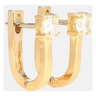 Melissa Kaye Boucles d'oreilles Aria U Huggie en or 18 ct et diamants