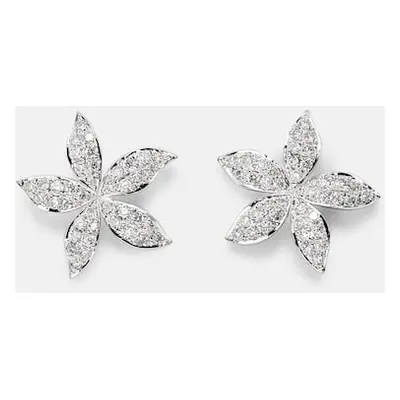 Ileana Makri Boucles d'oreilles Blossom en or blanc 18 ct et diamants