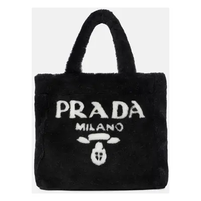 Prada Cabas Intarsia Medium en shearling