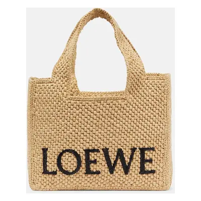 Loewe Cabas Paula's Ibiza Small en raphia à logo