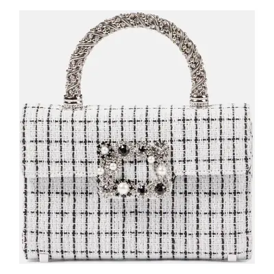 Roger Vivier Sac Envelope Flower Jewel en tweed