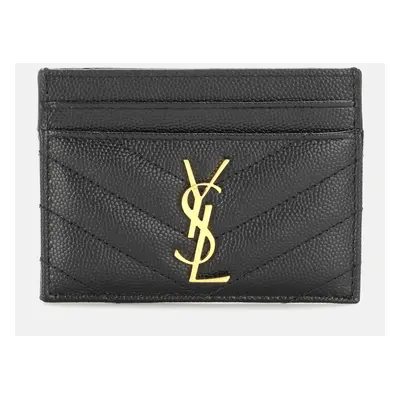 Saint Laurent Porte-cartes en cuir matelassé Monogramme