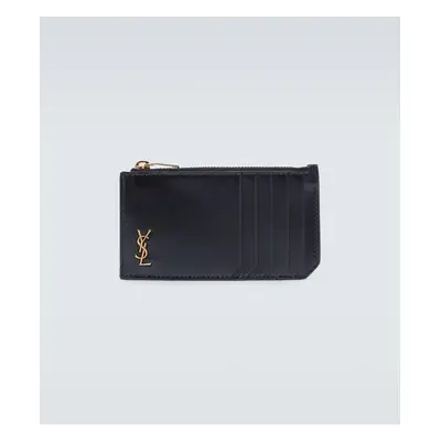 Saint Laurent Porte-cartes Tiny Cassandre Fragment en cuir