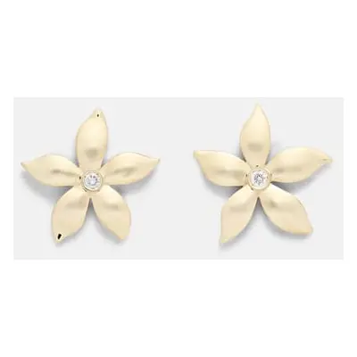 Ileana Makri Boucles d'oreilles Golden Blossom en or 18 ct et diamants